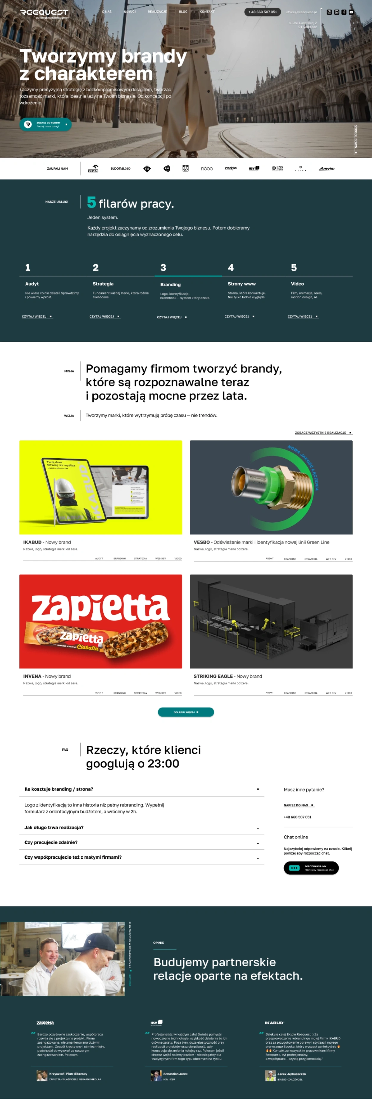 Strona główna agencji Grow po redesignie